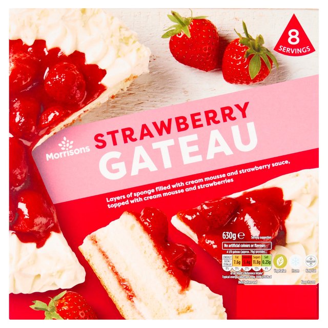 Morrisons Strawberries & Cream Gateau 630g