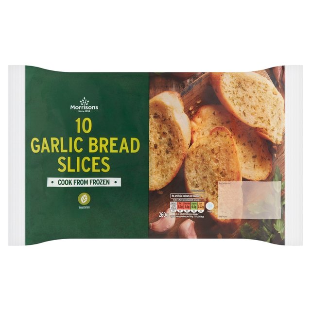 Morrisons 10 Garlic Bread Slices 10 x 26g