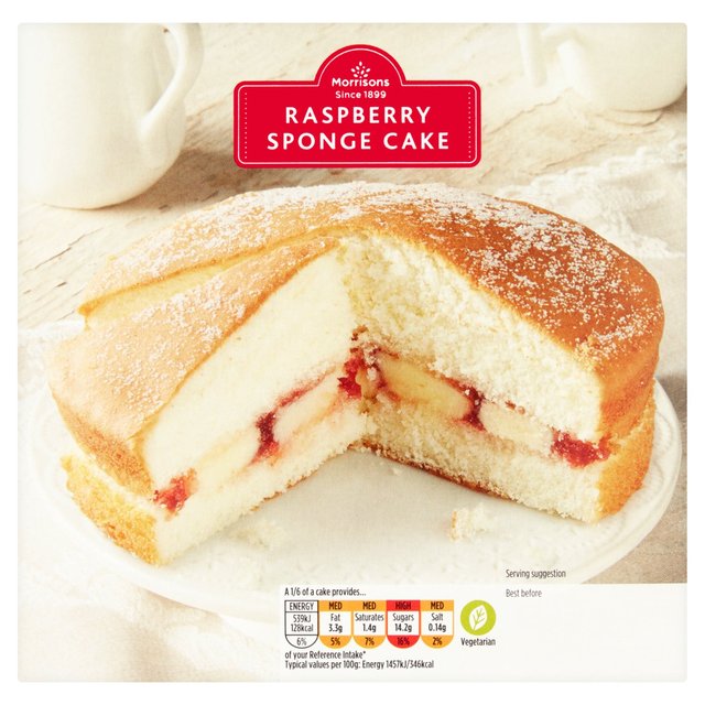 Morrisons Raspberry Sponge Cake 