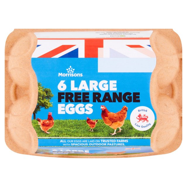 Morrisons Large Free Range Eggs 6 per pack