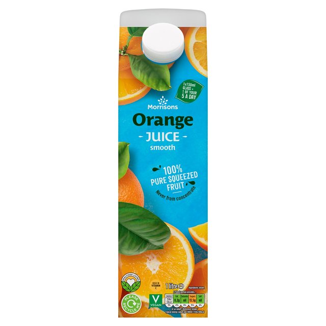 Morrisons 100% Fruit Smooth Orange Juice 1L