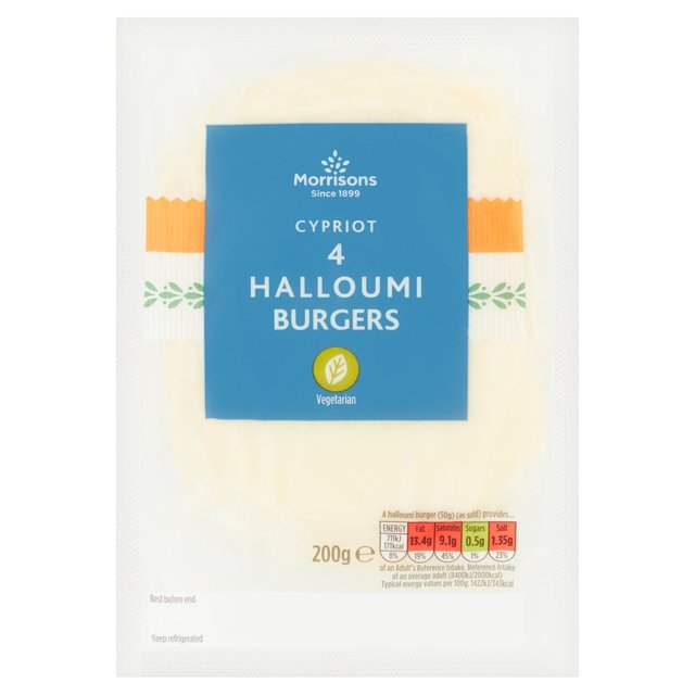 Morrisons Cypriot Halloumi Burgers 4 x 50g