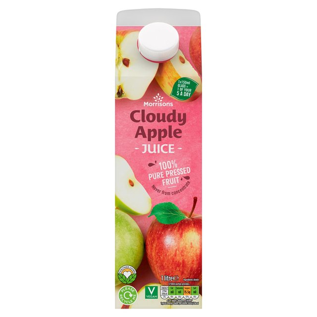 Morrisons 100% Cloudy Apple Juice 1L