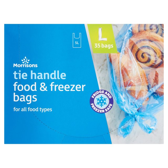 Morrisons 35 Large Tie Handle Food & Freezer Bags 35 Pack 35 per pack