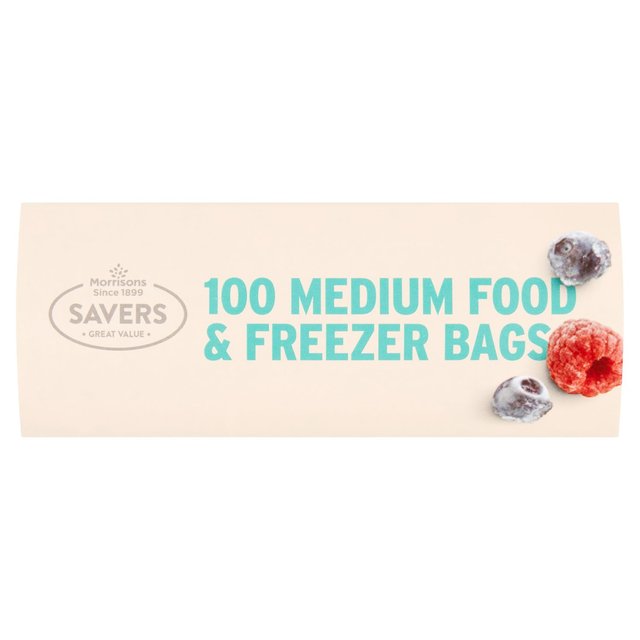 Morrisons Savers Food & Freezer Bags 100 Pack 100 per pack