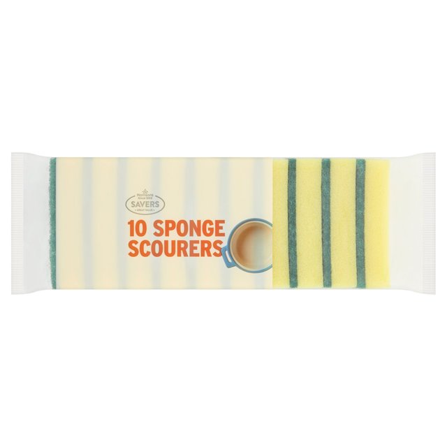 Morrisons Savers Sponge Scourers   10 per pack