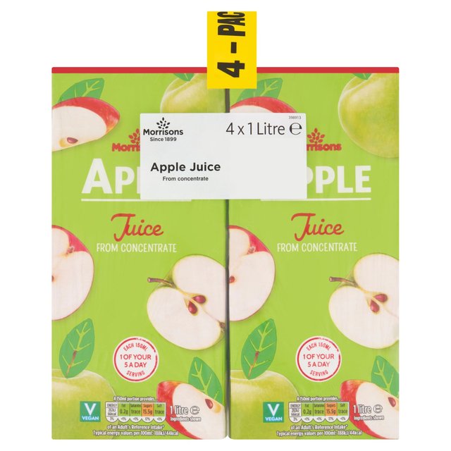 Morrisons Apple Juice       4 x 1L