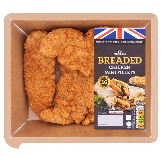 Morrisons Breaded Chicken Mini Fillets  300g