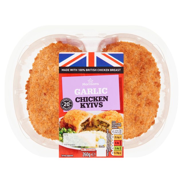 Morrisons 2 Breaded Garlic Chicken Kyivs 260g