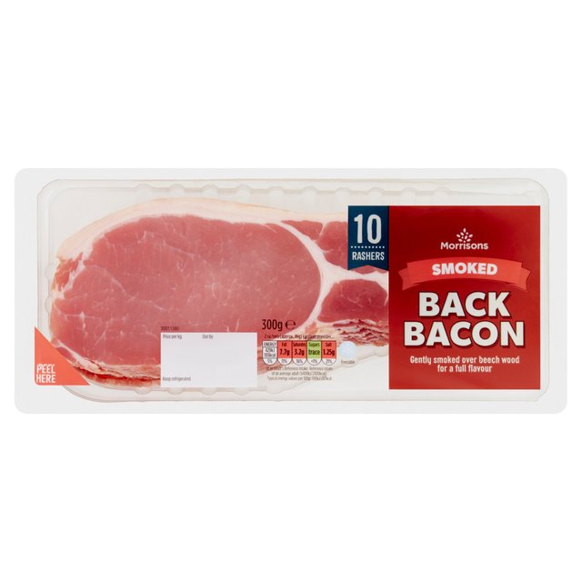 Morrisons Smoked Back Bacon Rashers 10 Pack 300g