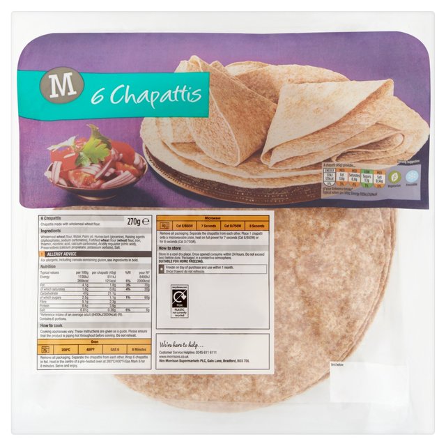 Morrisons Chapatti 6 per pack