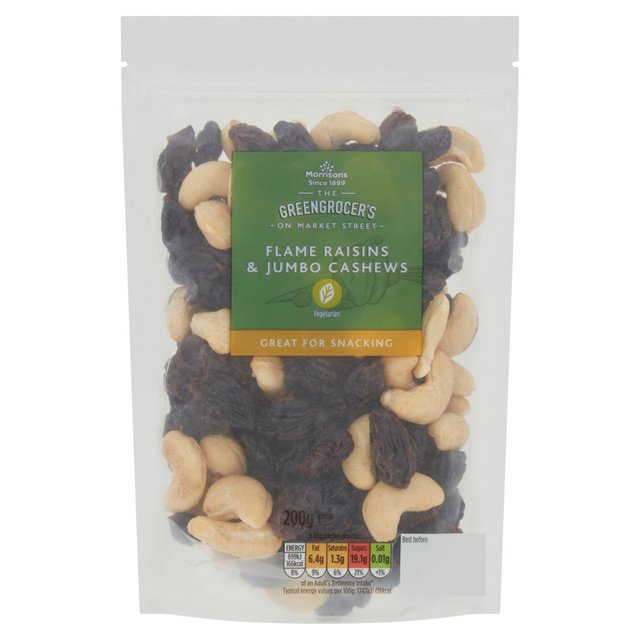 Morrisons Flame Raisins & Jumbo Cashews 200g