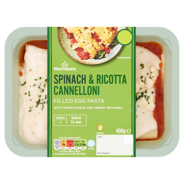 Morrisons Spinach & Ricotta Cannelloni  400g