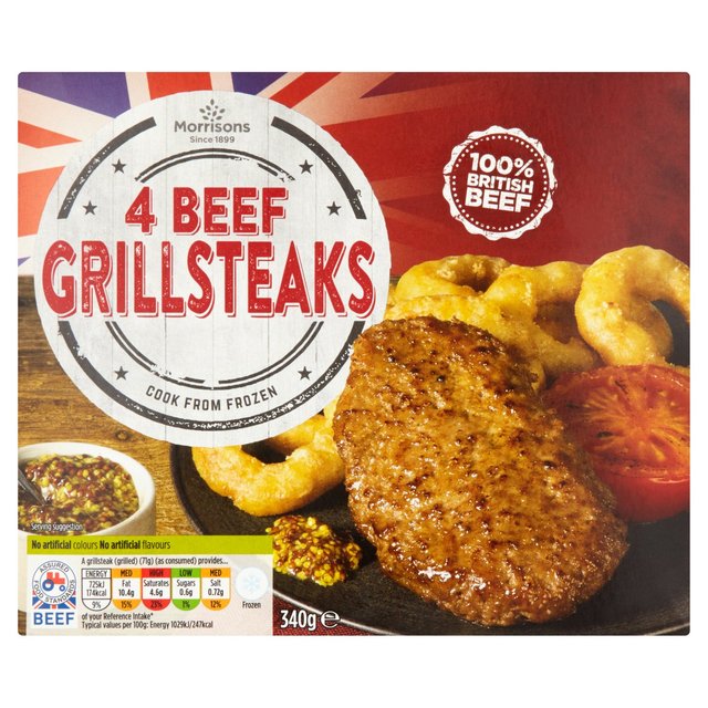 Morrisons 4 Beef Grill Steaks 340g