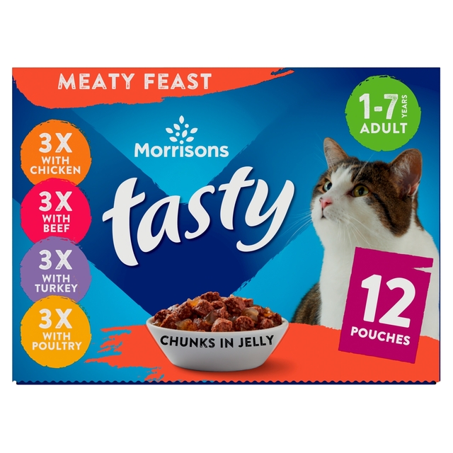 Morrisons Complete Cat Food Meat Selection In Jelly Pouches 12 x 100g