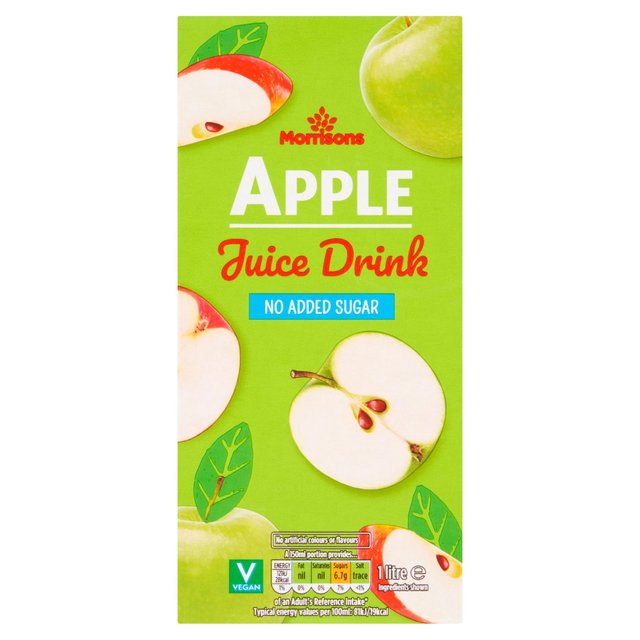 Morrisons No Added Sugar Apple Juice Drink  1L