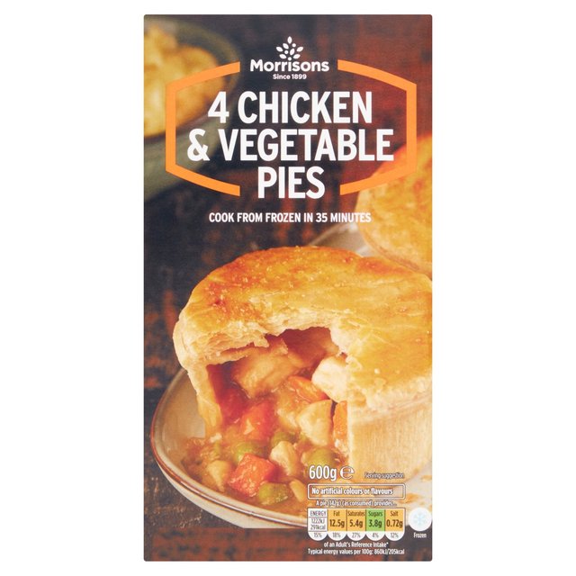 Morrisons 4 Chicken & Vegetable Pies 600g