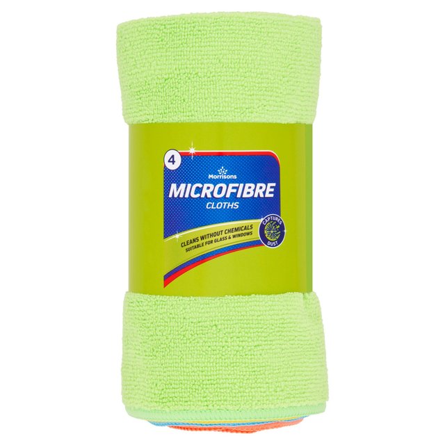 Morrisons Microfibre Cloth 4 per pack