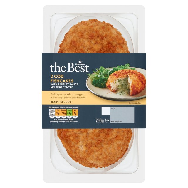 Morrisons The Best Cod & Parsley Sauce Fish Cakes 2 x 145g