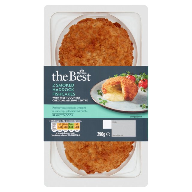 Morrisons The Best Smoked Haddock & West Country Cheddar Centre Fishcakes 2 x 145g