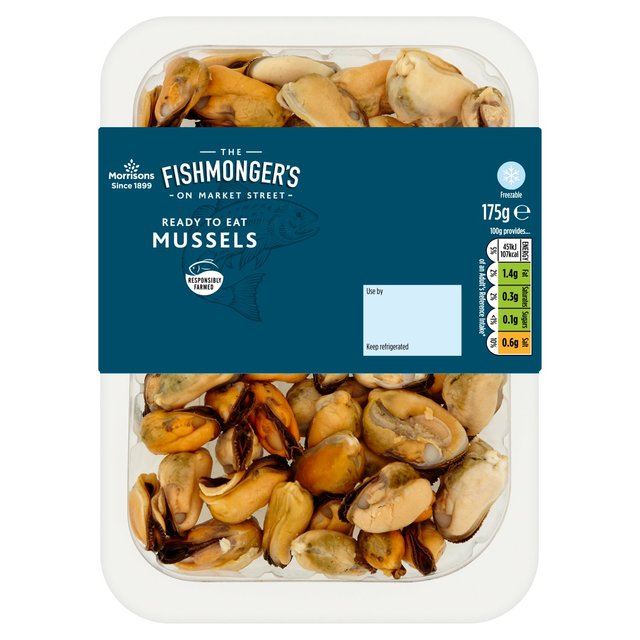 Morrisons Fishmonger Cooked Mussels  175g