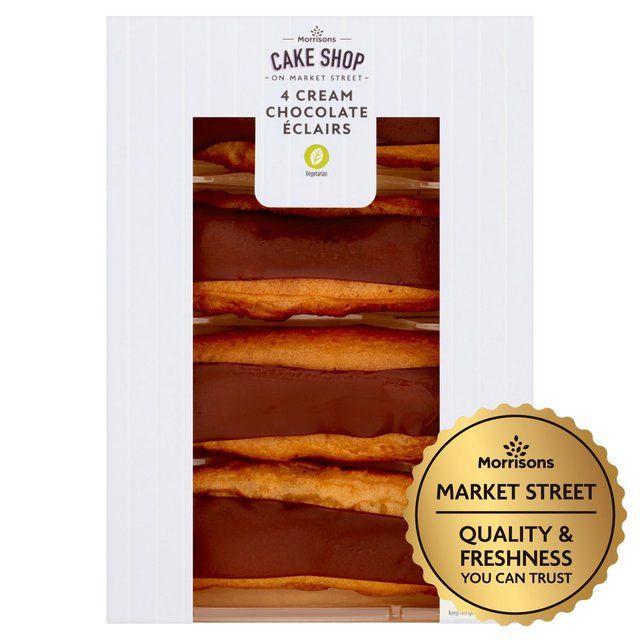 Market Street Cream Chocolate Eclairs  4 per pack