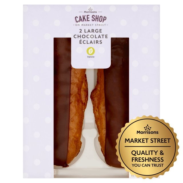 Market Street Large Chocolate Eclairs  2 per pack