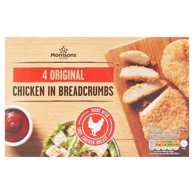 Morrisons 4 Breaded Chicken Steaks 4 x 95g