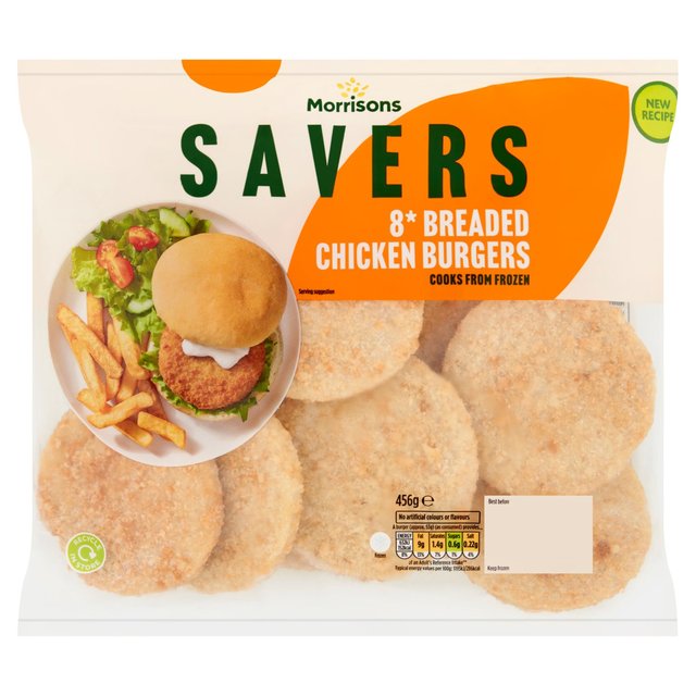 Morrisons Savers Chicken Burgers 456g