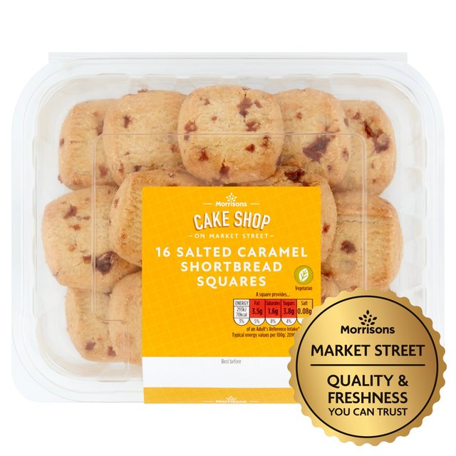 Market Street Salted Caramel Shortbread Squares 16 per pack