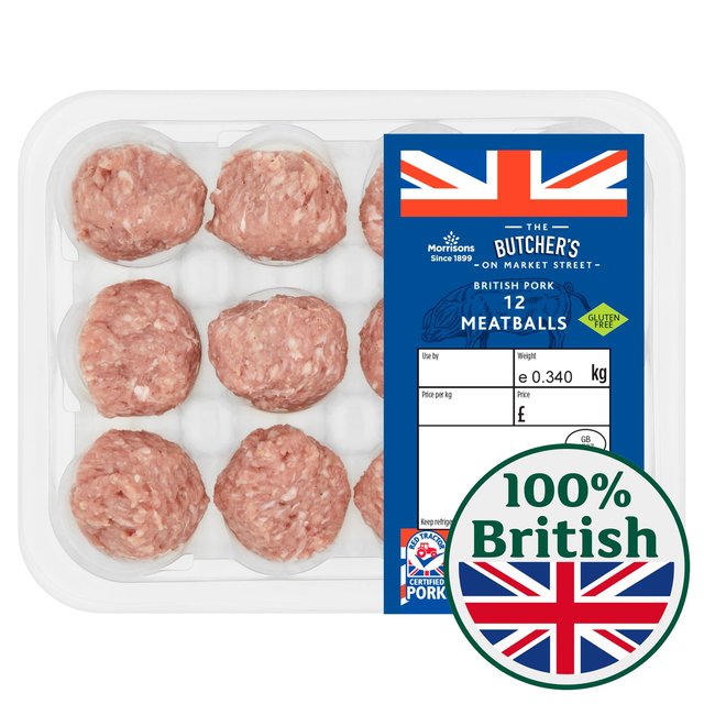 Morrisons 12 Pork Meatballs 340g