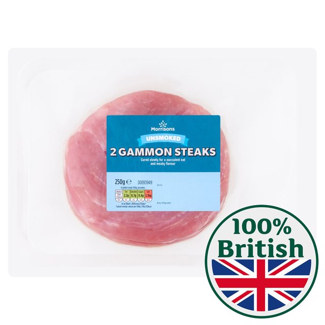 Morrisons Unsmoked Gammon Steaks 2 x 125g