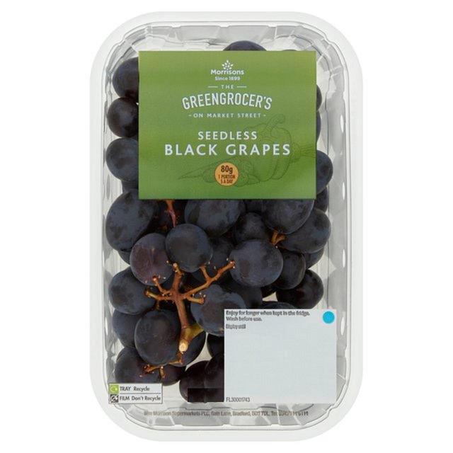 Morrisons Seedless Black Grapes 400g