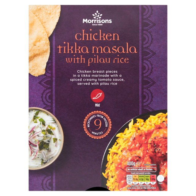 Morrisons Chicken Tikka Masala With Rice  400g