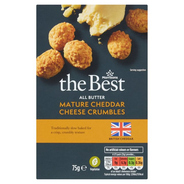 Morrisons The Best All Butter Cheddar Cheese Crumbles 75g