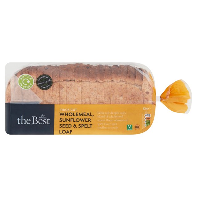 Morrisons The Best Wholemeal Sunflower Seed & Spelt Farmhouse Loaf 800g