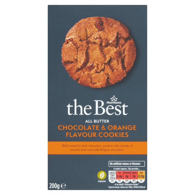 Morrisons The Best All Butter Chocolate & Orange Flavour Cookies 200g