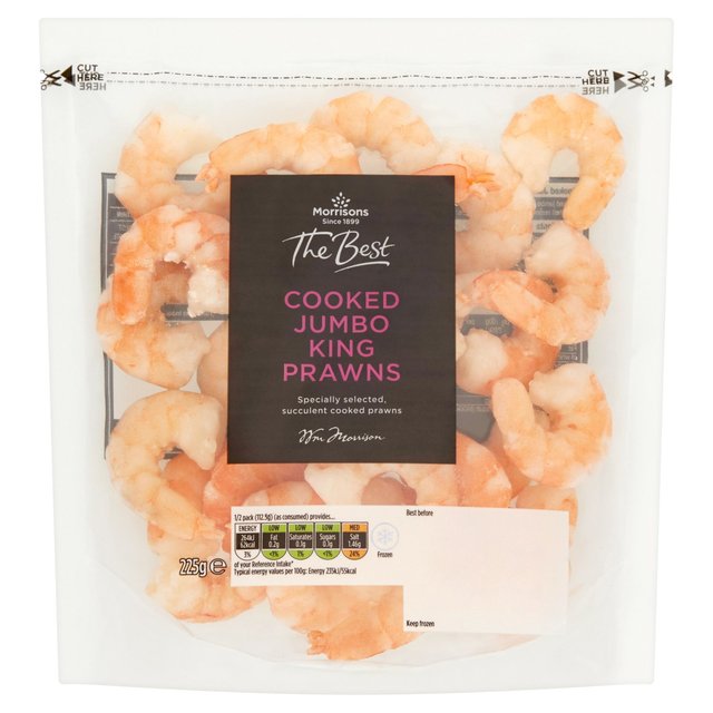 Morrisons The Best Peeled & Cooked Jumbo King Prawns  225g