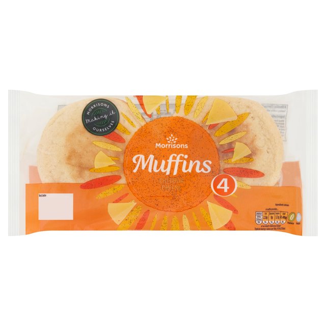 Morrisons Cheddar Cheese Muffins 4 per pack