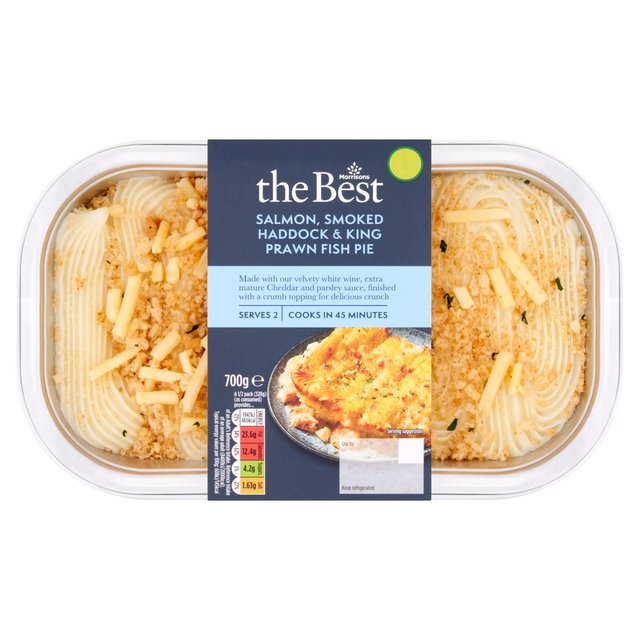 Morrisons The Best Salmon Smoked Haddock & King Prawn Fish Pie 700g