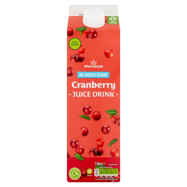 Morrisons No Added Sugar Cranberry Juice Drink 1L