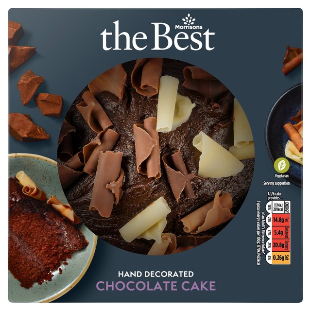 Morrisons The Best Hand Decorated Belgian Chocolate Fudge Cake Serves 6 