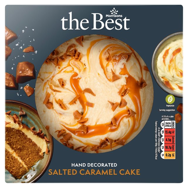 Morrisons The Best Hand Decorated Salted Caramel Cake Serves 6 