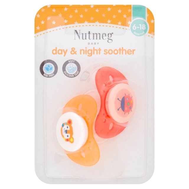 Nutmeg Day & Night Soother 6-18M 2 per pack