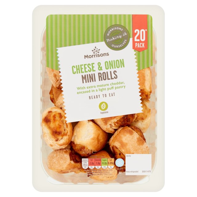 Morrisons 20 Mini Cheese & Onion Rolls  200g