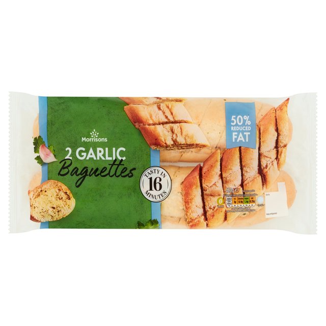 Morrisons Reduced Fat Garlic Baguettes  2 x 210g