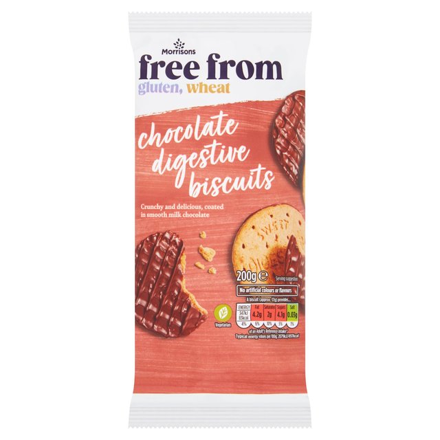 Morrisons Free From Chocolate Digestive Biscuits 200g