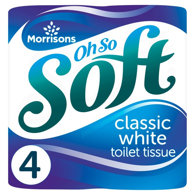 Morrisons Toilet Tissue White  4 per pack