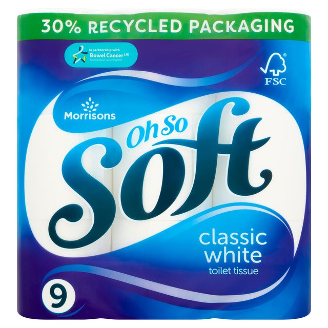 Morrisons Toilet Tissue White  9 per pack