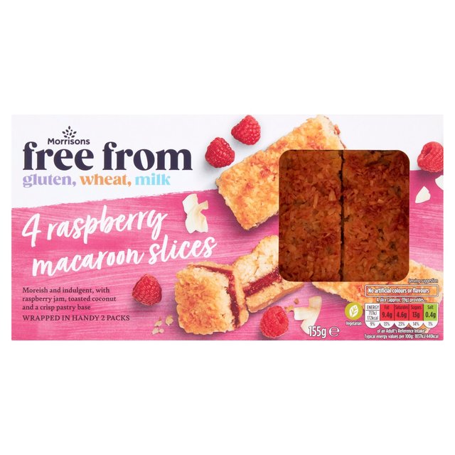 Morrisons Free From Raspberry Macaroon Slices 160g